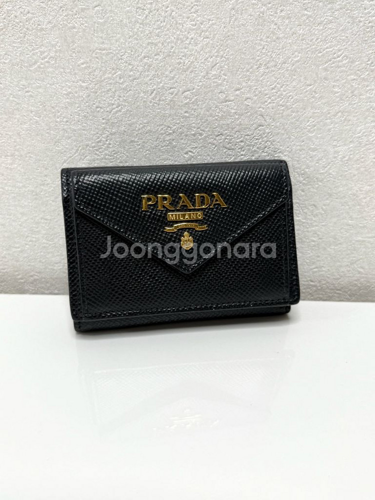(백화점)프라다 사피아노 3단 폴딩 미니 지갑--1