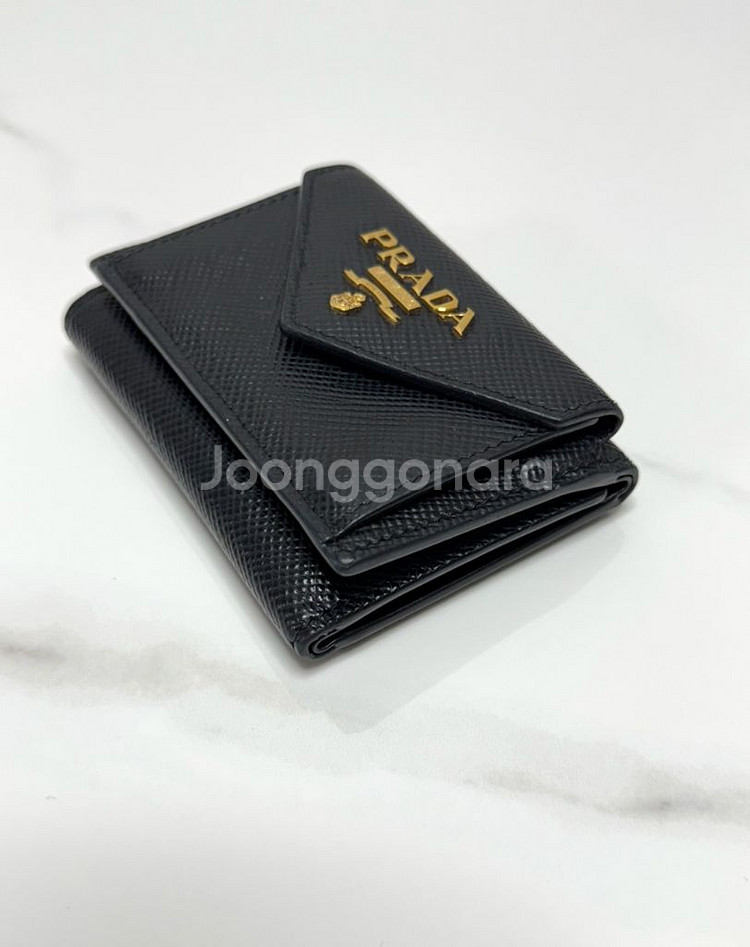 (백화점)프라다 사피아노 3단 폴딩 미니 지갑--8