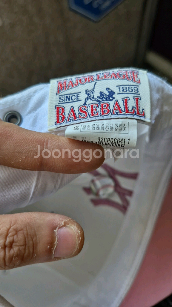 MLB앙키스 모자 여자미착용 가격표o반값네고 은박질있음--2