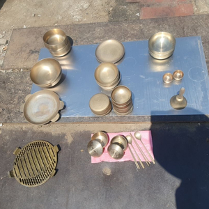 방짜유기 접시. 냉면그릇