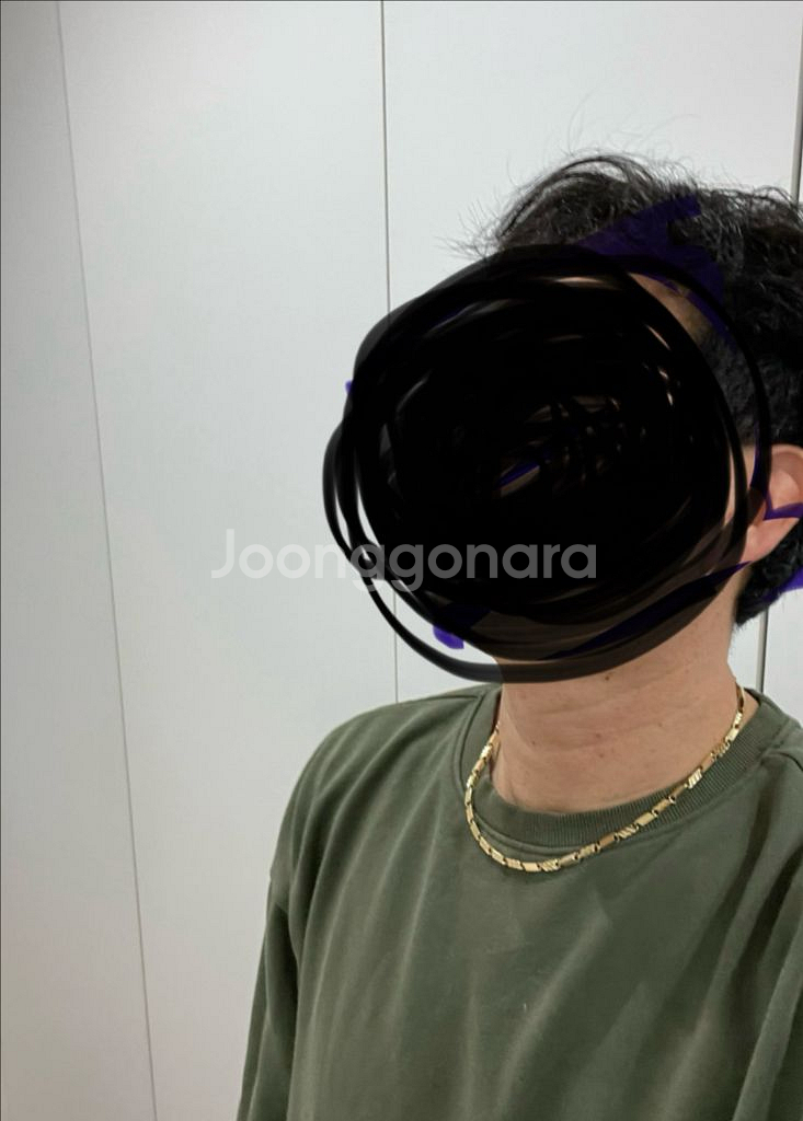 18k 남자 대나무 금목걸이--4