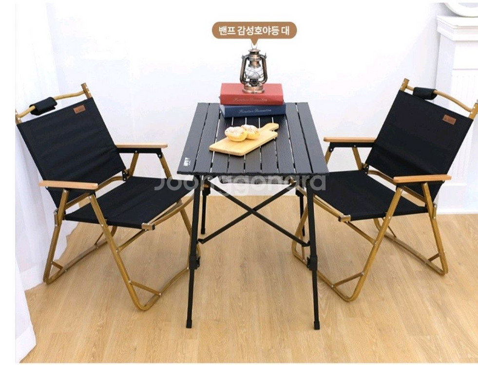폴딩 롤업 캠핑테이블 블랙 새제품--2