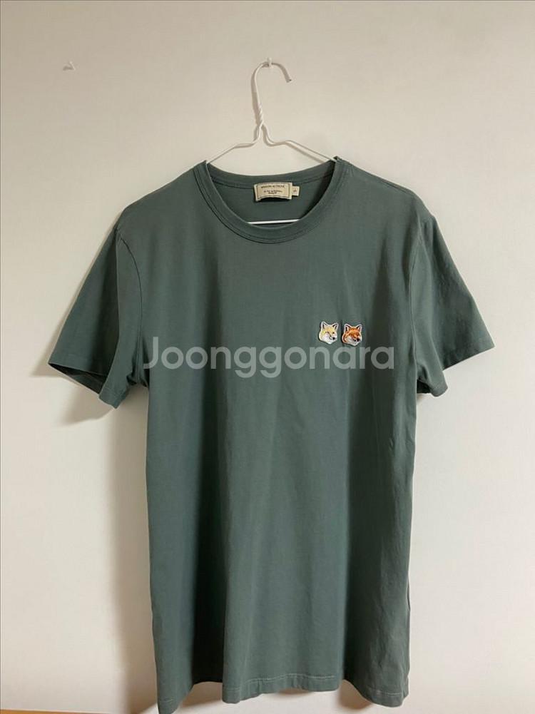 메종키츠네 더블폭스헤드 반팔티--1