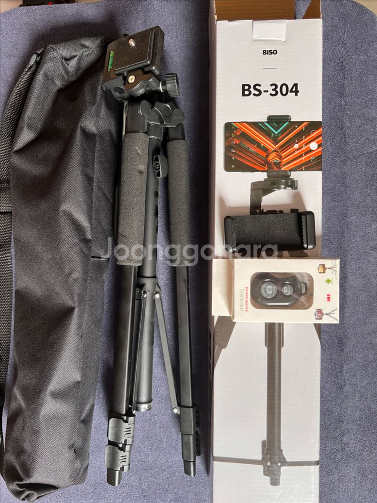 BISO 스마트폰 BS304 블랙 삼각대 팔아요--0