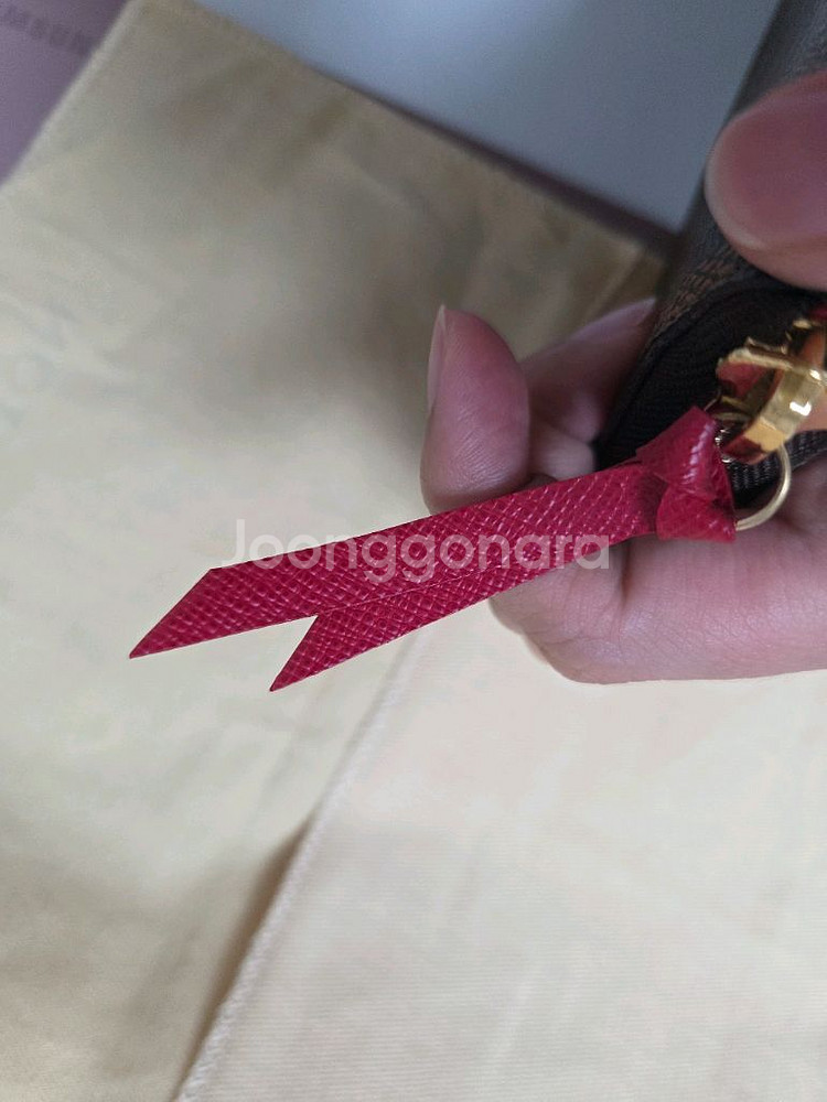 루이비통 클레망스 월릿 다미에 여성장지갑-쎄리즈레드--0