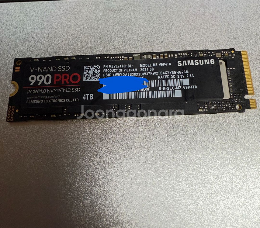 삼성전자 990 PRO M.2 NVMe 4TB SSD--1