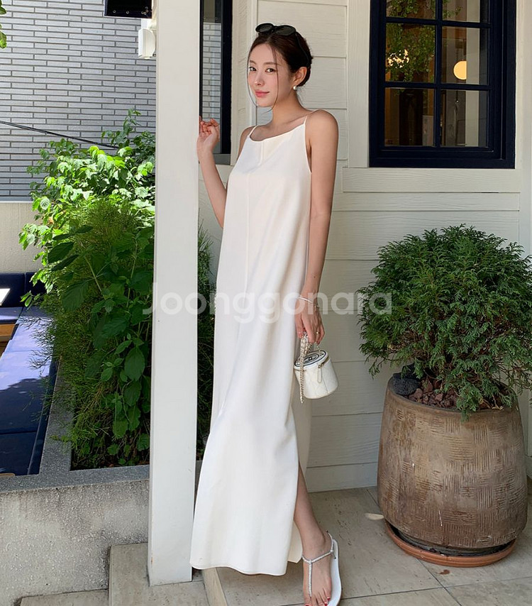 CHIXLABEL H 린 슬릿 롱 원피스/가격내림--1