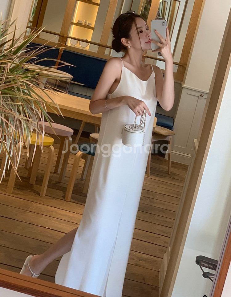 CHIXLABEL H 린 슬릿 롱 원피스/가격내림--3