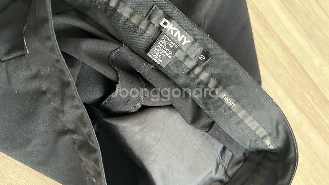 DKNY 검정색 롱스커트 2 발목 길이 약간의 신축성--5