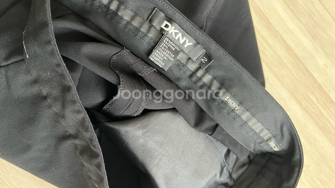 DKNY 검정색 롱스커트 2 발목 길이 약간의 신축성--4