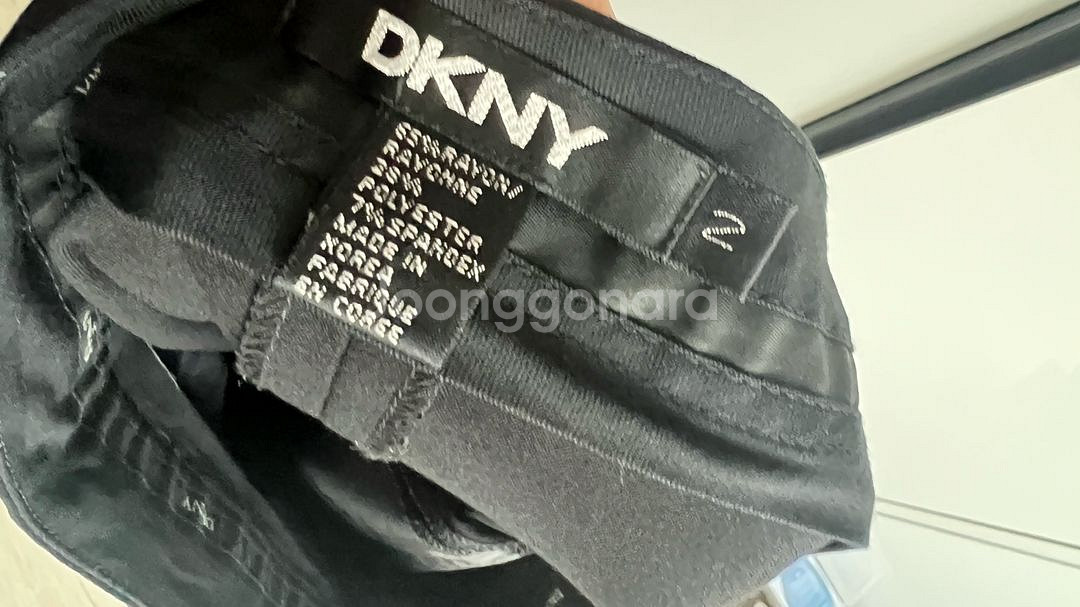 DKNY 검정색 롱스커트 2 발목 길이 약간의 신축성--3