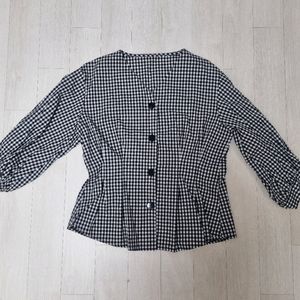 새옷) 체크 블라우스 프리사이즈