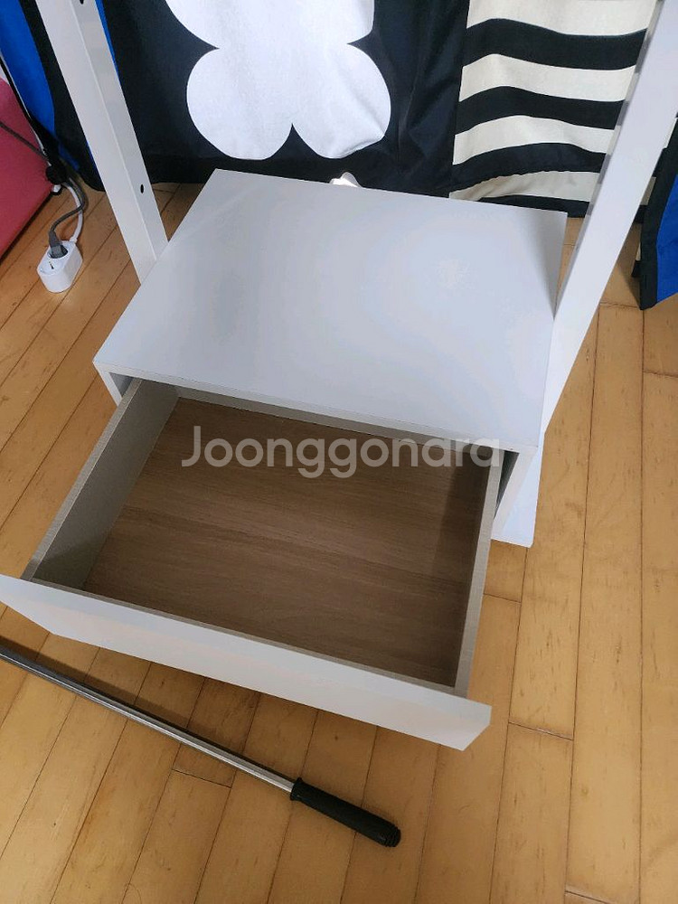 아이린 1단서랍형 2단스틸 드레스룸 행거 600--4