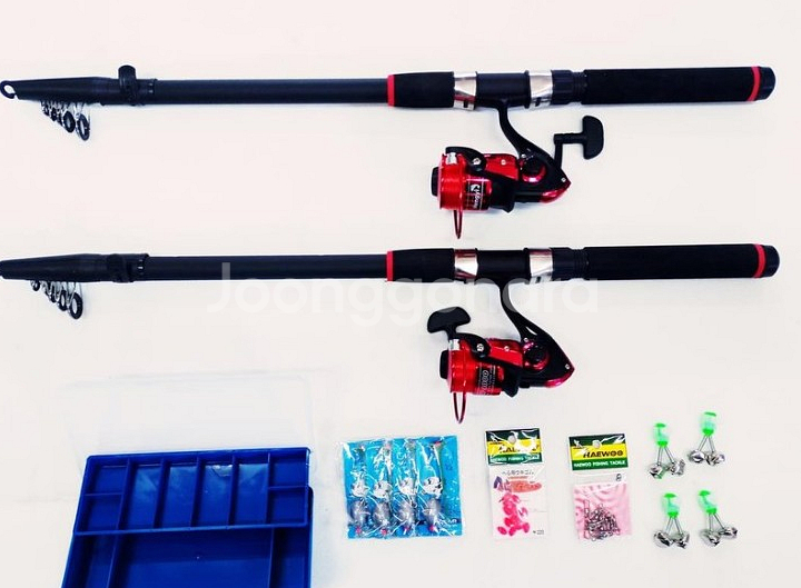 원투낚시대 3.6m 2대+4000번릴 2대+소품--0