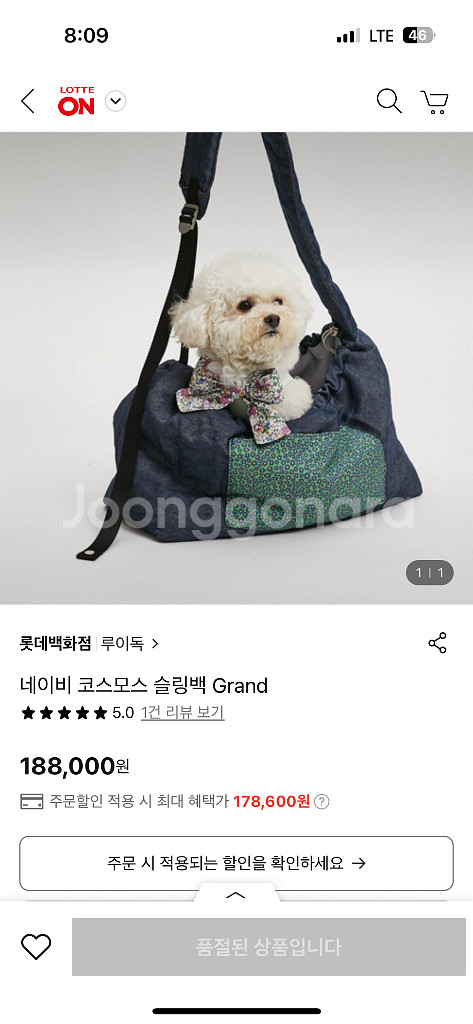 루이독 네이비 코스모스 슬링백 Grand--0