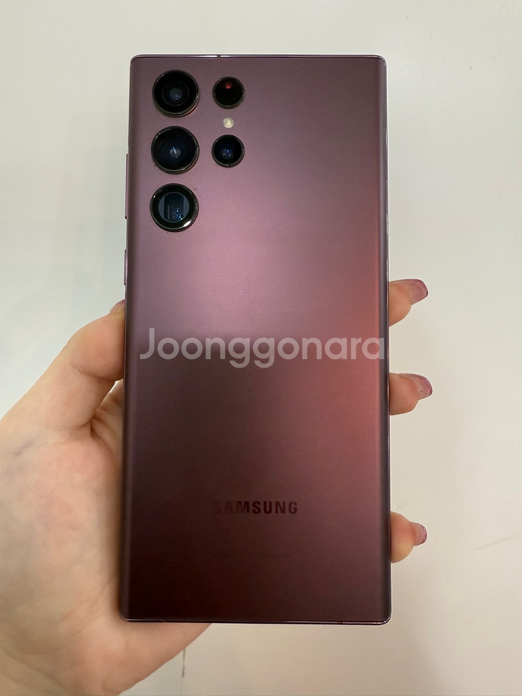 무잔상)갤럭시S22울트라 256GB 버건디/ Y960--0
