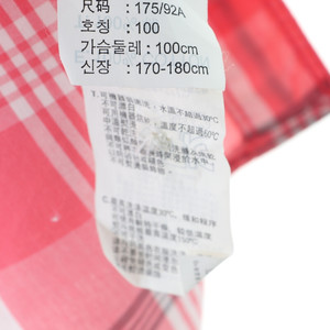 (L) 리바이스 반팔셔츠 남방 웨스턴체크 핑크