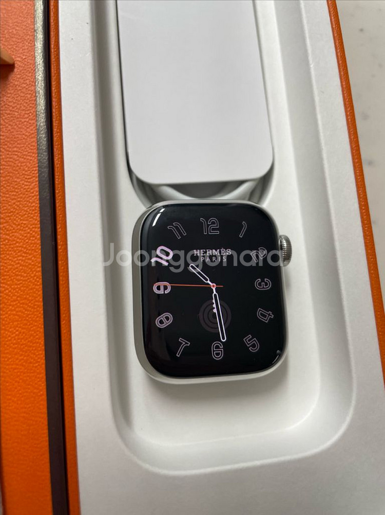애플워치7에르메스 실버 41mm S급--1