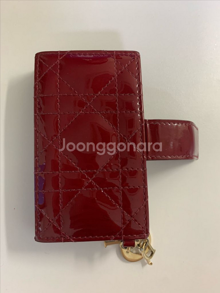 디올 레이디 디올 아코디언 카드지갑 레드--1