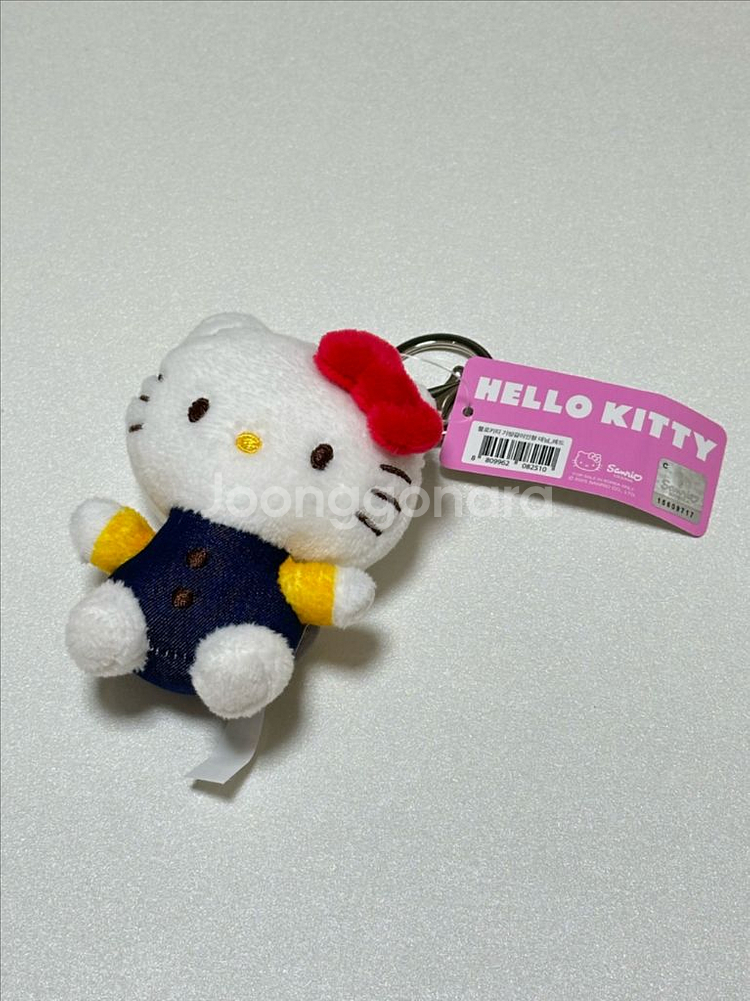 산리오 헬로키티 데님 인형 키링--2