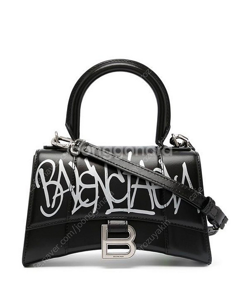Balenciaga발렌시아가 아워글래스 페인팅 로고블랙--0
