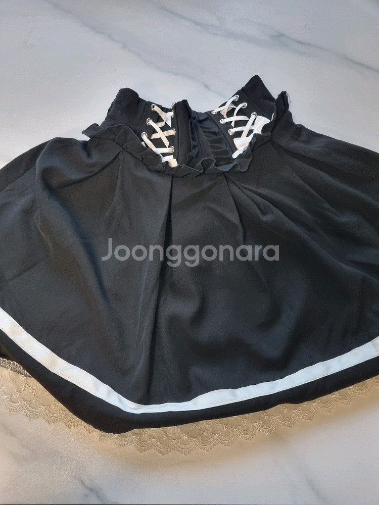고스 / 지뢰계 / 멘헤라 : 아카네 레이스업 스커트--2