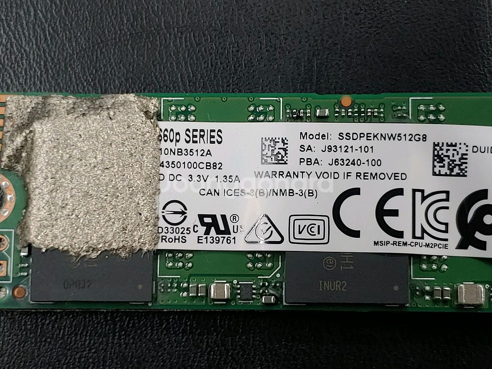노트북용 ssd512 램 16g(일괄판매)--1