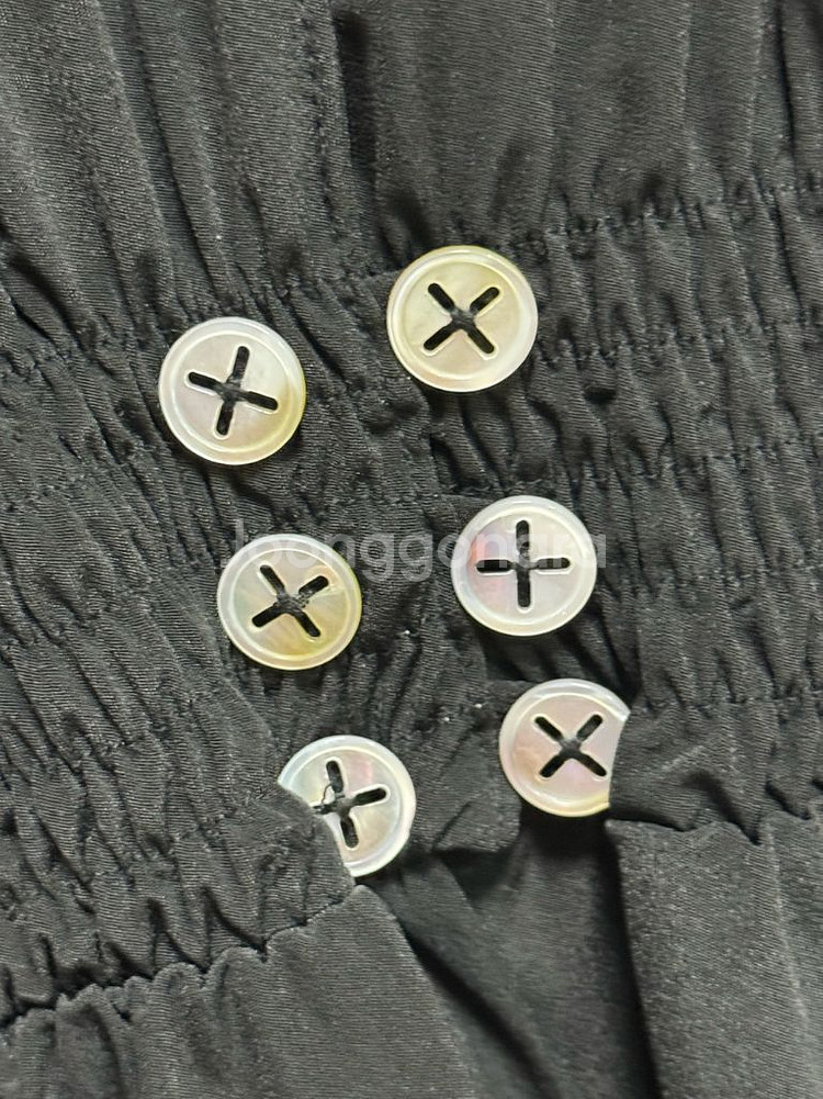 귀여운 단추 여름 블랙 맥시 점프수트--8