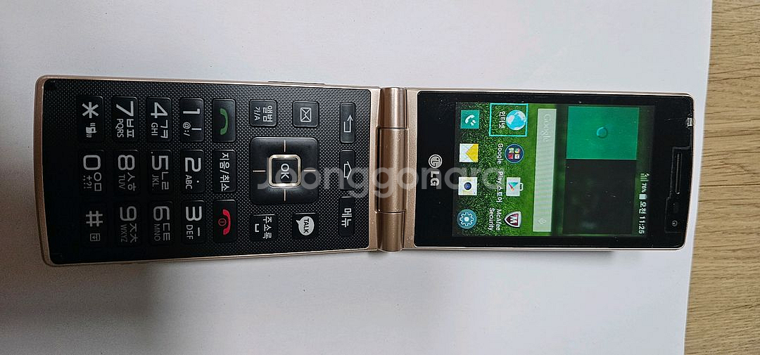 LG T480S 와인 스마트 3G 폴더폰--3