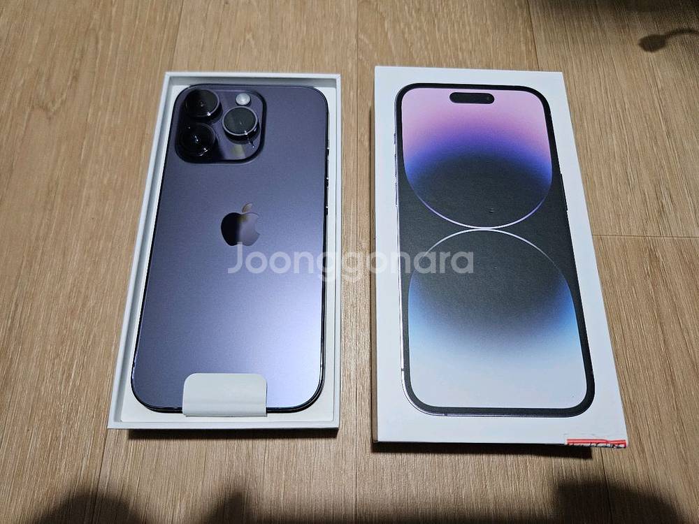 아이폰14프로 퍼플 128GB 미사용(단순개봉) 정상해--0