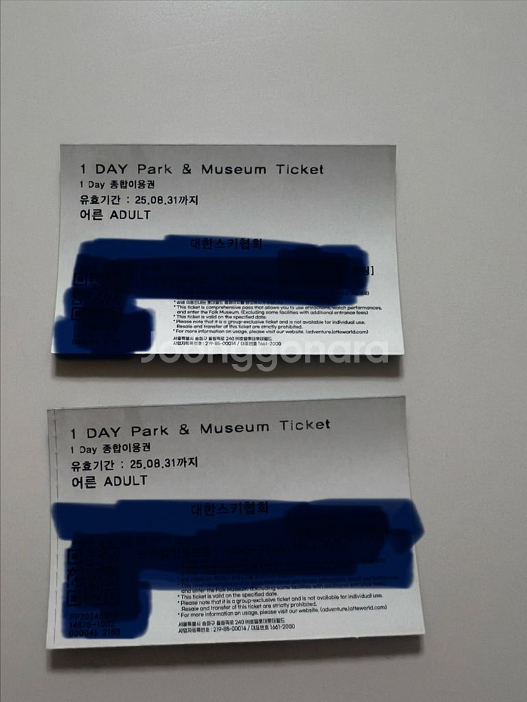 롯데월드 어드벤처 종합 이용권 (어드벤처+민속 박물관)--1