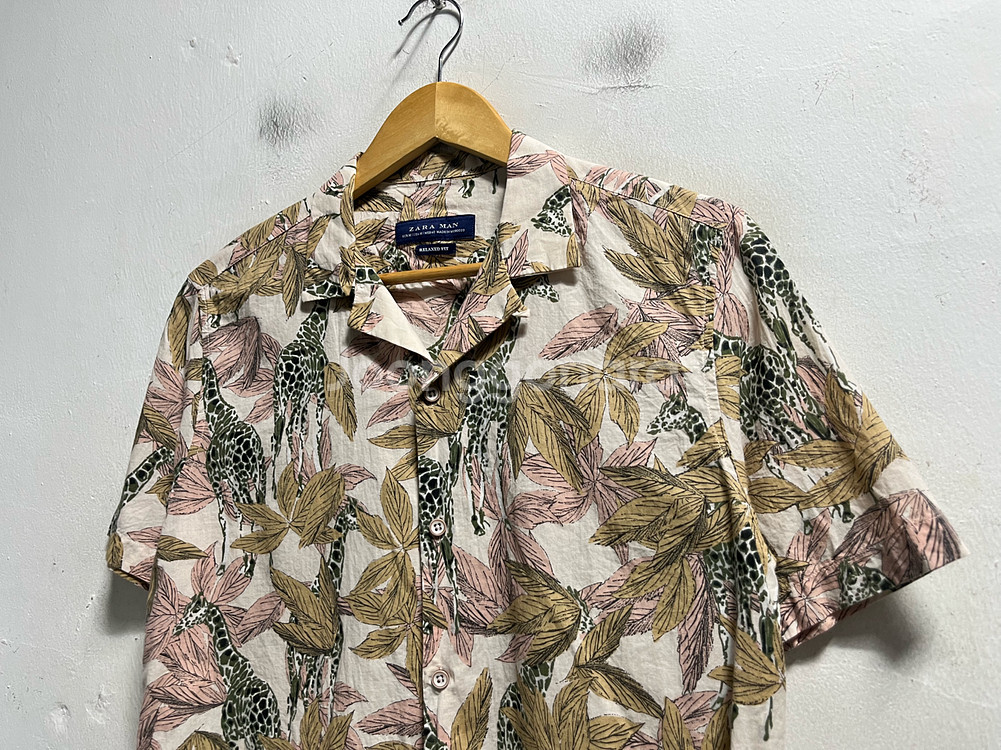 95-100 ZARA 자라 반팔 셔츠 남방--1