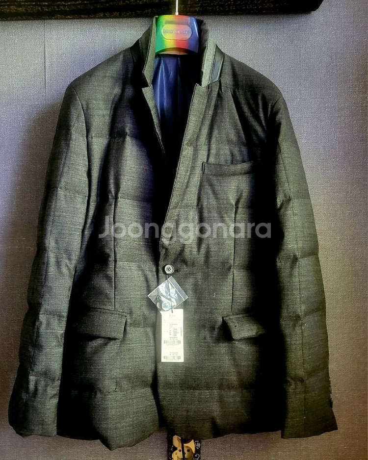 [미사용택달린새상품]BON 오리털 양가죽배색패딩자켓--0