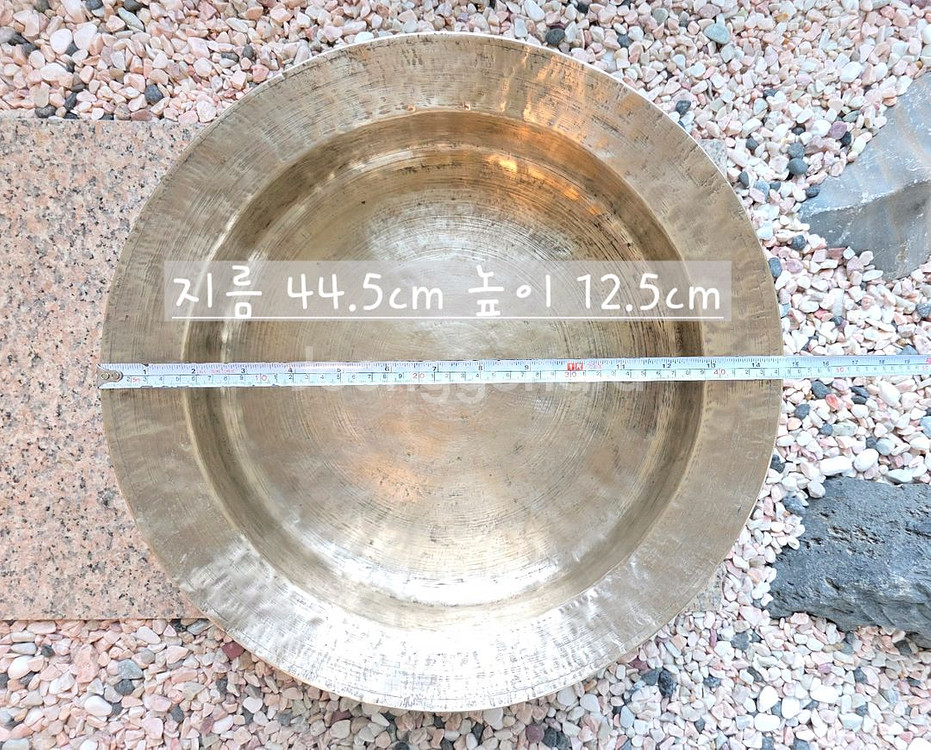 골동품 유기그릇 전통방짜 대형 놋세수대야 큰 유기대야--6