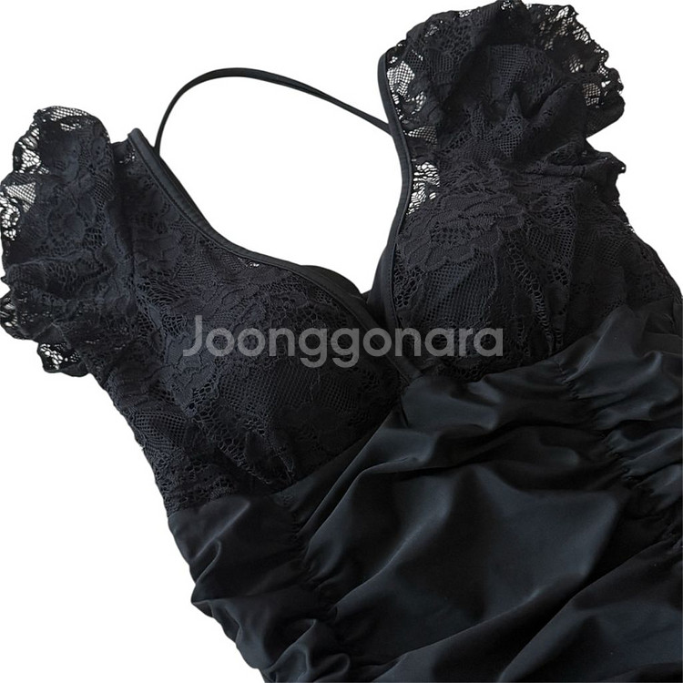 몸매보정 레이스 셔링 치마바지 모노키니 여성 수영복 L--2