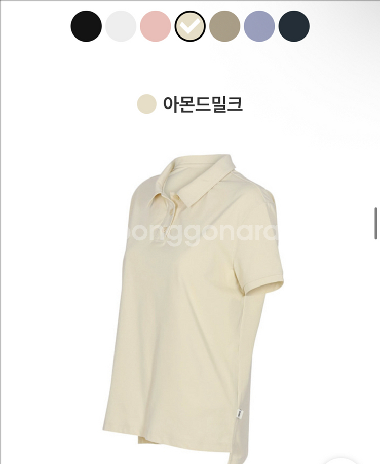 안다르 에어리핏 스탠다드핏 카라 숏슬리브 골프 여성카라--3
