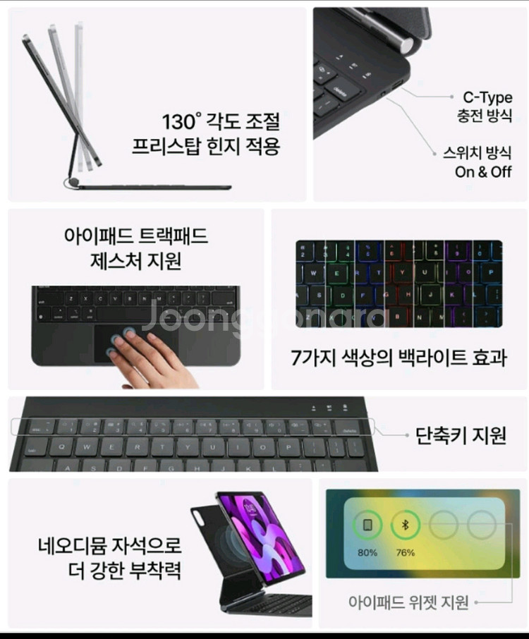 니케 아이패드 키보드 케이스 구조독 새상품--4