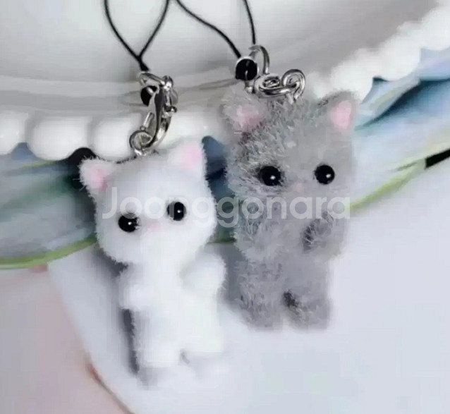 강아지 고양이 키링 3종--1