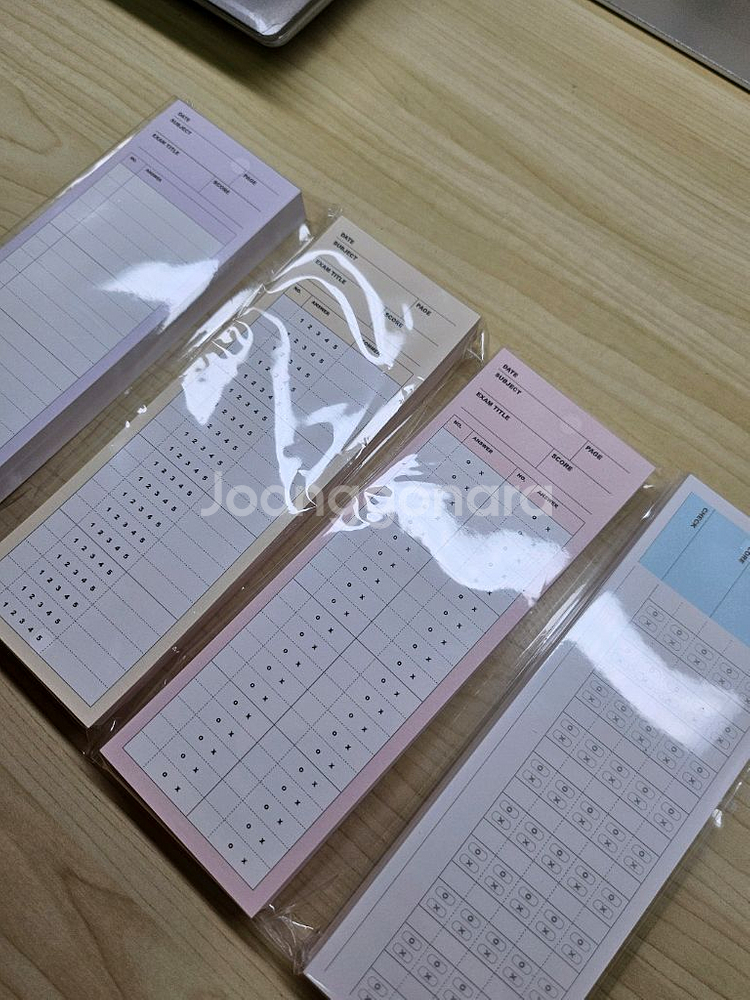 아오라 omr 답지, ox, 단답형 답안지 떡메모지--3