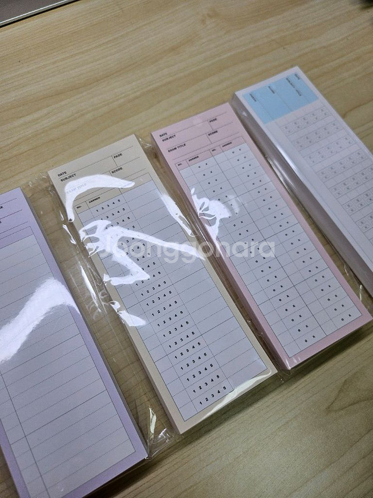 아오라 omr 답지, ox, 단답형 답안지 떡메모지--4