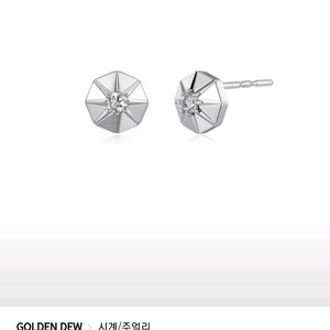 골든듀 썬릿 18k 화이트골드 귀걸이 (택포)