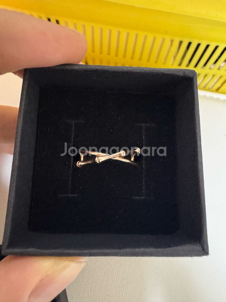 14K로즈골드 두줄 대나무 디자인 반지--0