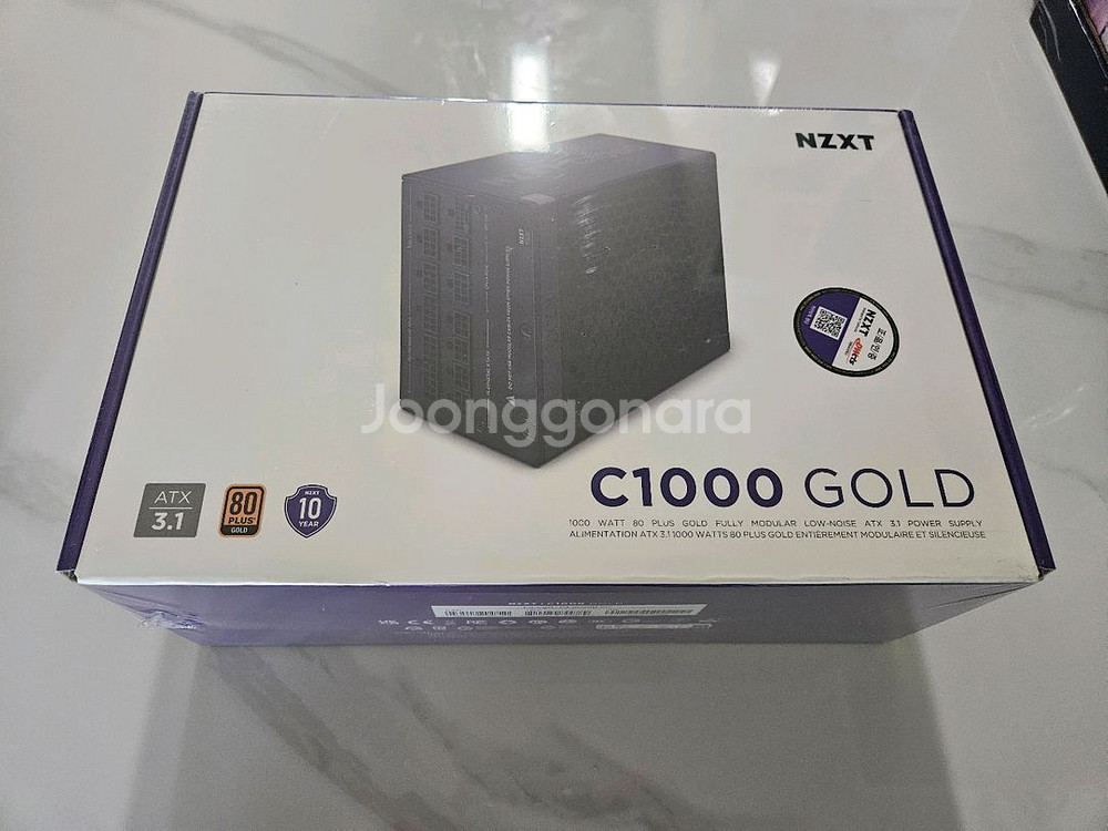 미개봉 NZXT 1000w 80PLUS골드 풀모듈러--0
