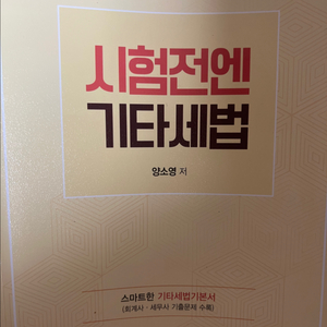 양소영 2025 시험전엔 기타세법