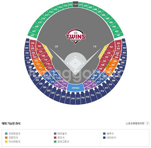 [엘지vs롯데]7/20 엘지 롯데 1루 외야 2연석--0