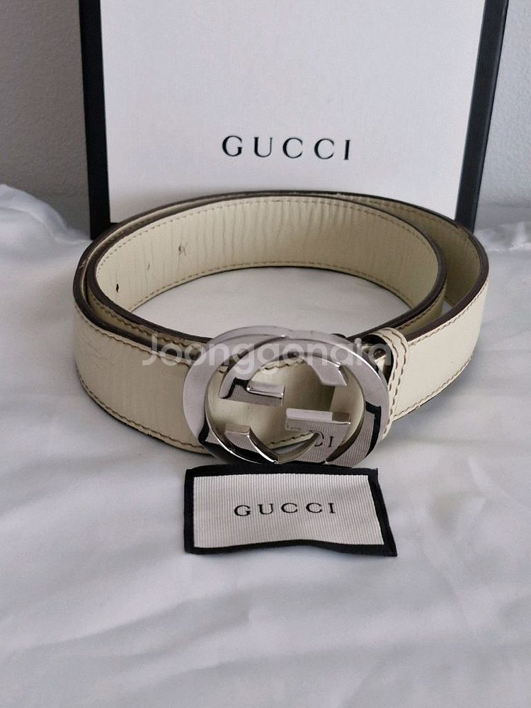 구찌 인터로킹 벨트 정품--0