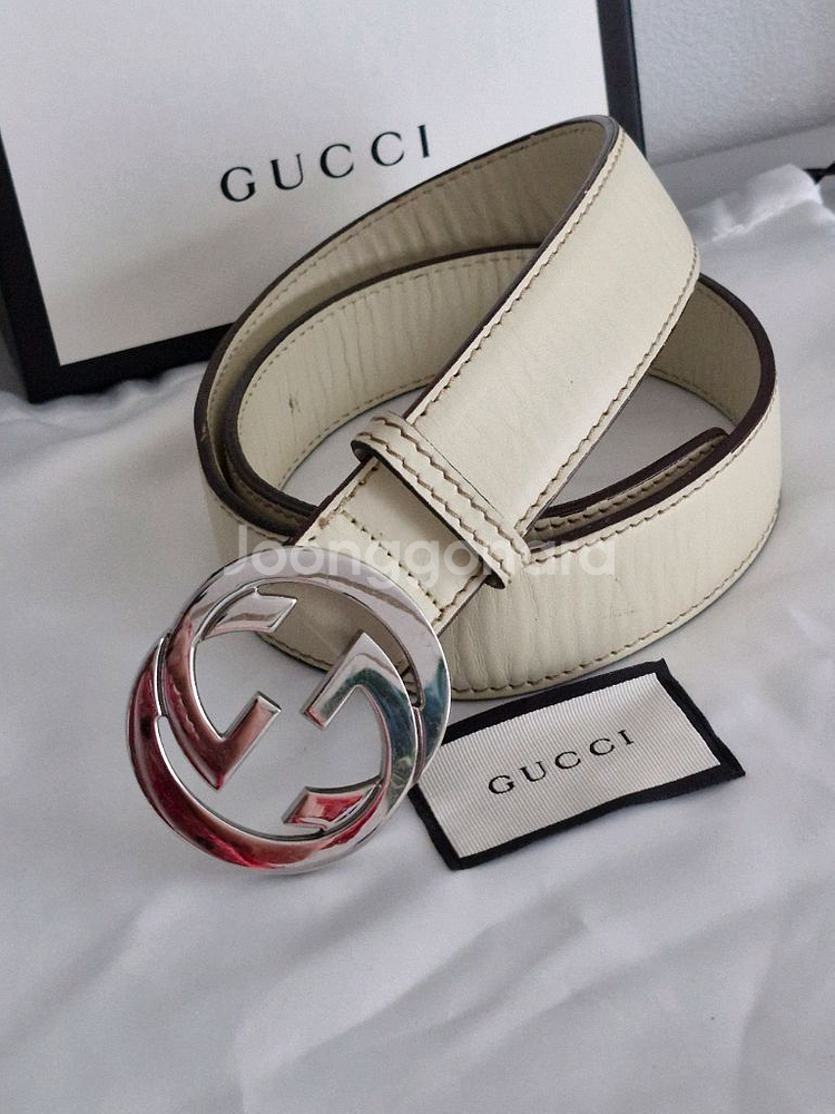 구찌 인터로킹 벨트 정품--5