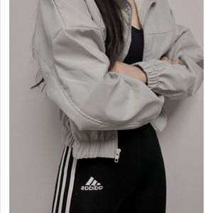 (새상품)크롭 집업 바람막이 점퍼 러닝 등산 운동복