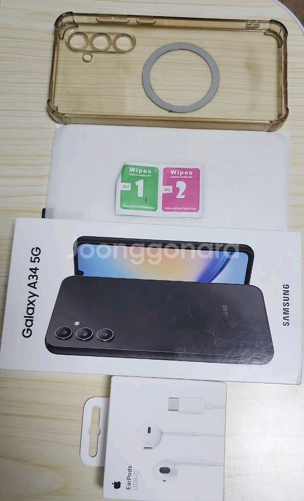 자급제 갤럭시 A34 + 이어팟 USB-C--0