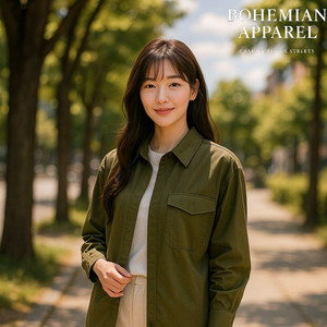 [여자 55]더아이잗 유틸리티 메쉬 배색 오버셔츠 자켓